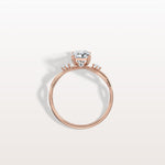 1CT Radiant Cut Lab Diamond Twisted Three Stones Engagement Ring - Rings