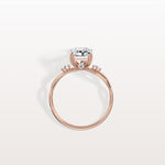 2CT Radiant Cut Lab Diamond Twisted Three Stones Engagement Ring - Rings