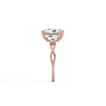 3CT Radiant Cut Lab Diamond Twisted Three Stones Engagement Ring - Rings