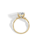 3CT Radiant Cut Lab Diamond Twisted Three Stones Engagement Ring - Rings