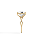 3CT Radiant Cut Lab Diamond Twisted Three Stones Engagement Ring - Rings