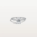 1CT Radiant Cut Lab Diamond Engagement Ring in 14K Solid Gold/Platinum - Rings