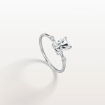 1CT Radiant Cut Lab Diamond Engagement Ring in 14K Solid Gold/Platinum - Rings