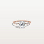 1CT Radiant Cut Lab Diamond Engagement Ring in 14K Solid Gold/Platinum - Rings