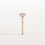 1CT Radiant Cut Lab Diamond Engagement Ring in 14K Solid Gold/Platinum - Rings
