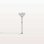 1CT Radiant Cut Lab Diamond Engagement Ring in 14K Solid Gold/Platinum - Rings