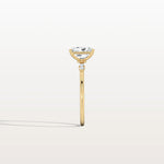1CT Radiant Cut Lab Diamond Engagement Ring in 14K Solid Gold/Platinum - Rings
