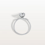 2CT Radiant Cut Lab Diamond Engagement Ring in 14K Solid Gold/Platinum - Rings
