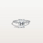 2CT Radiant Cut Lab Diamond Engagement Ring in 14K Solid Gold/Platinum - Rings
