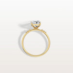 2CT Radiant Cut Lab Diamond Engagement Ring in 14K Solid Gold/Platinum - Rings