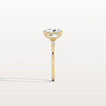 2CT Radiant Cut Lab Diamond Engagement Ring in 14K Solid Gold/Platinum - Rings