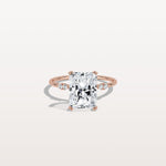 3CT Radiant Cut Lab Diamond Engagement Ring in 14K Solid Gold/Platinum - Rings