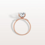 3CT Radiant Cut Lab Diamond Engagement Ring in 14K Solid Gold/Platinum - Rings