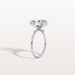 3CT Radiant Cut Lab Diamond Engagement Ring in 14K Solid Gold/Platinum - Rings