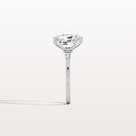 3CT Radiant Cut Lab Diamond Engagement Ring in 14K Solid Gold/Platinum - Rings