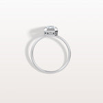 1CT Solitaire Bezel Set Lab Diamond Engagement Ring In 14K Solid Gold/Platinum - Rings