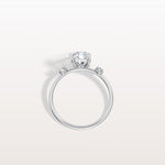 1CT Radiant Cut Lab Grown Diamond Three Stones Engagment Ring - Rings