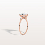 1CT Radiant Cut Lab Grown Diamond Three Stones Engagment Ring - Rings