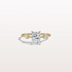 1CT Radiant Cut Lab Grown Diamond Three Stones Engagment Ring - Rings