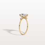 1CT Radiant Cut Lab Grown Diamond Three Stones Engagment Ring - Rings