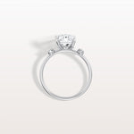 2CT Radiant Cut Lab Grown Diamond Three Stones Engagment Ring - Rings