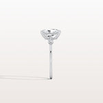 2CT Radiant Cut Lab Grown Diamond Three Stones Engagment Ring - Rings