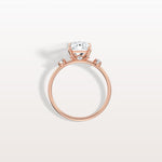 2CT Radiant Cut Lab Grown Diamond Three Stones Engagment Ring - Rings