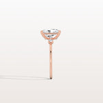 2CT Radiant Cut Lab Grown Diamond Three Stones Engagment Ring - Rings