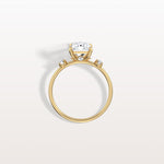 2CT Radiant Cut Lab Grown Diamond Three Stones Engagment Ring - Rings