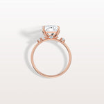3CT Radiant Cut Lab Grown Diamond Three Stones Engagment Ring - Rings