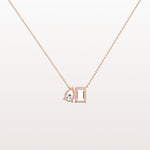 4CTW Emerald and Pear Cut Lab Diamoned Toi et Moi Necklace - Necklaces