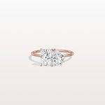 2CTW Lab Grown Diamond Toi Et Moi Engagement Ring In 14K Solid Gold/Platinum - Rings