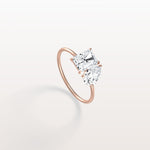 2CTW Lab Grown Diamond Toi Et Moi Engagement Ring In 14K Solid Gold/Platinum - Rings