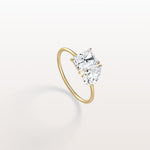2CTW Lab Grown Diamond Toi Et Moi Engagement Ring In 14K Solid Gold/Platinum - Rings