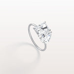 4CTW Lab Grown Diamond Toi Et Moi Engagement Ring In 14K Solid Gold/Platinum - Rings