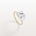 4CTW Lab Grown Diamond Toi Et Moi Engagement Ring In 14K Solid Gold/Platinum - Rings