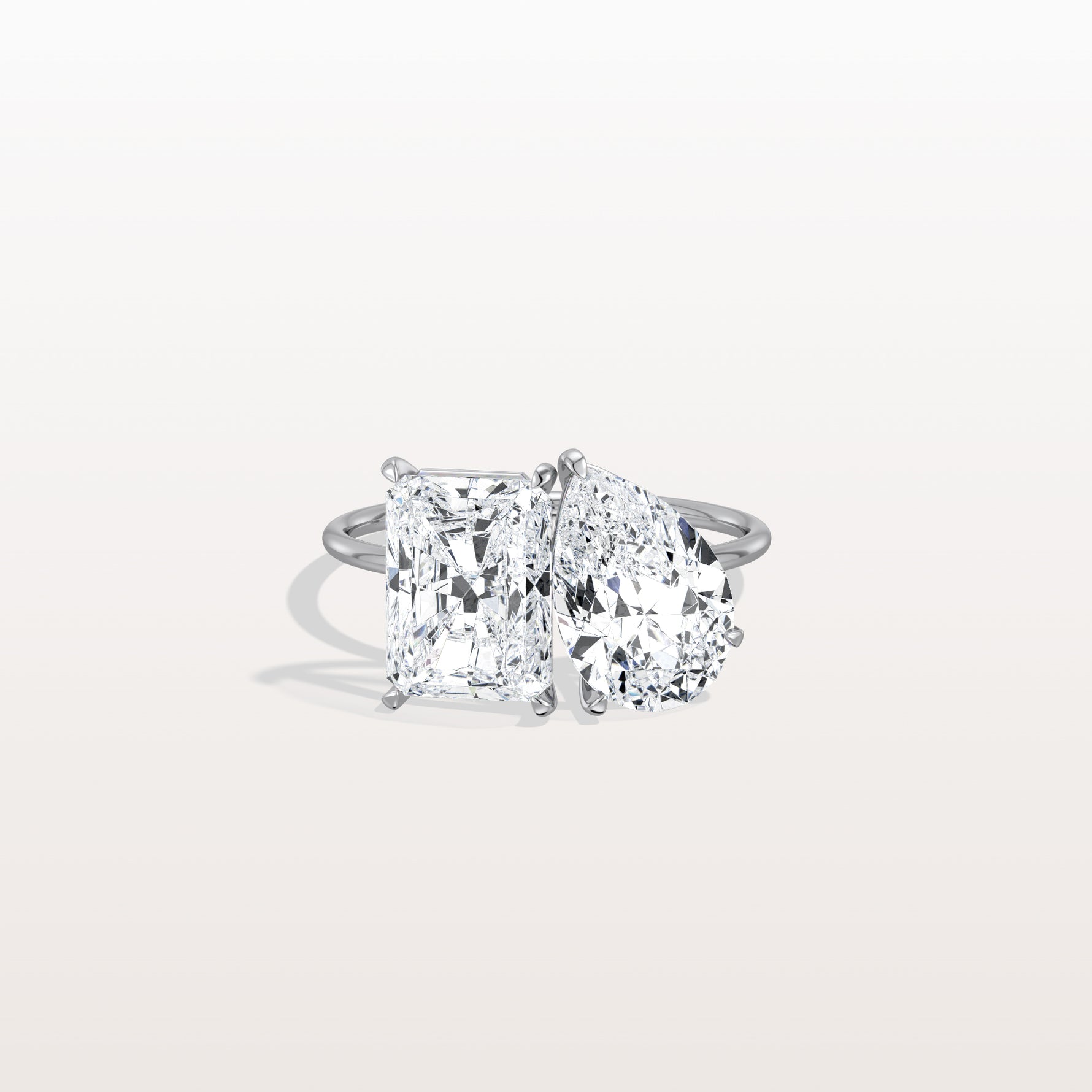 6CTW Lab Grown Diamond Toi Et Moi Engagement Ring In 14K Solid Gold/Platinum - Rings