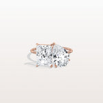 6CTW Lab Grown Diamond Toi Et Moi Engagement Ring In 14K Solid Gold/Platinum - Rings