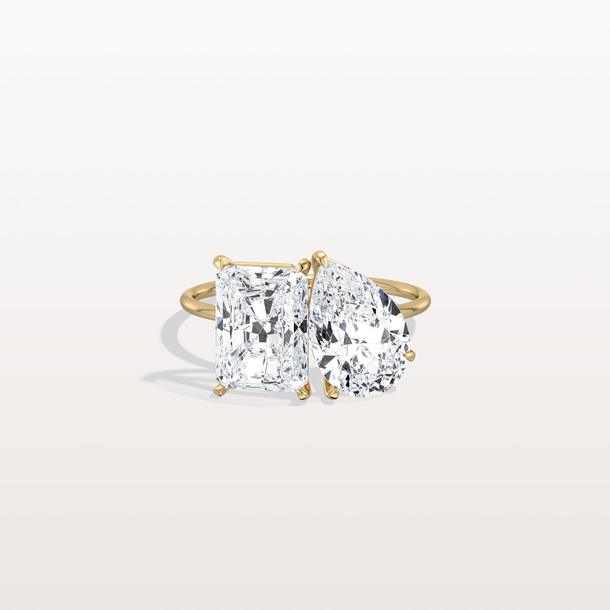 6CTW Lab Grown Diamond Toi Et Moi Engagement Ring In 14K Solid Gold/Platinum - Rings