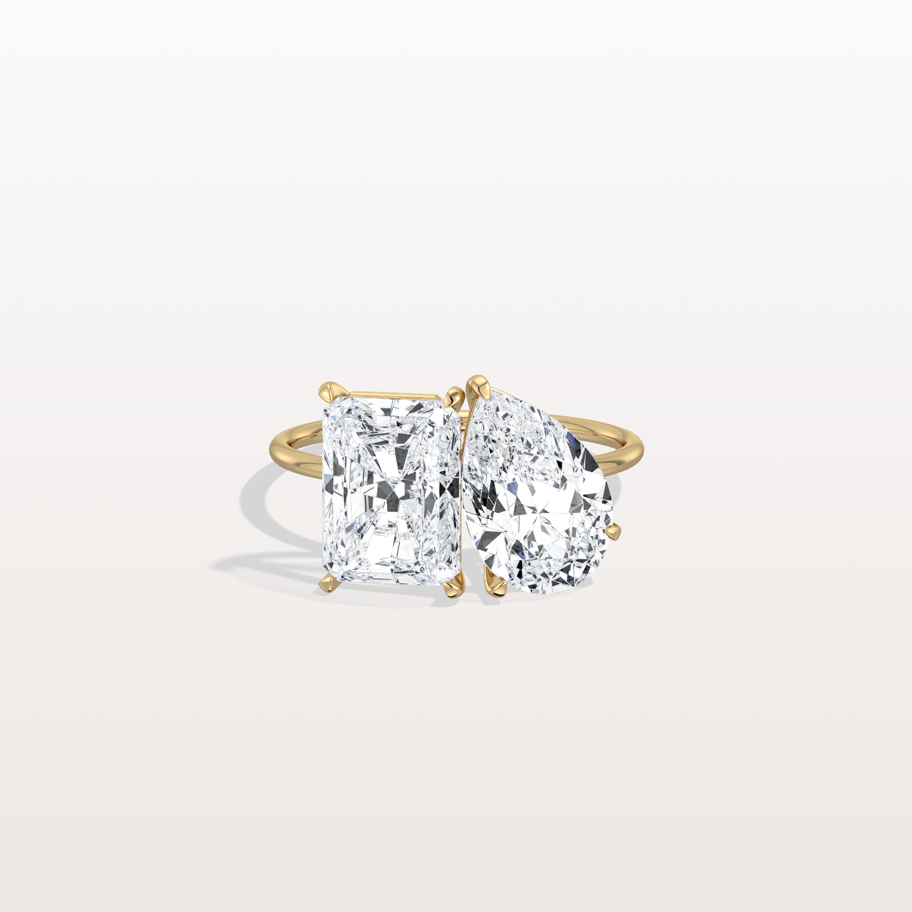6CTW Lab Grown Diamond Toi Et Moi Engagement Ring In 14K Solid Gold/Platinum - Rings