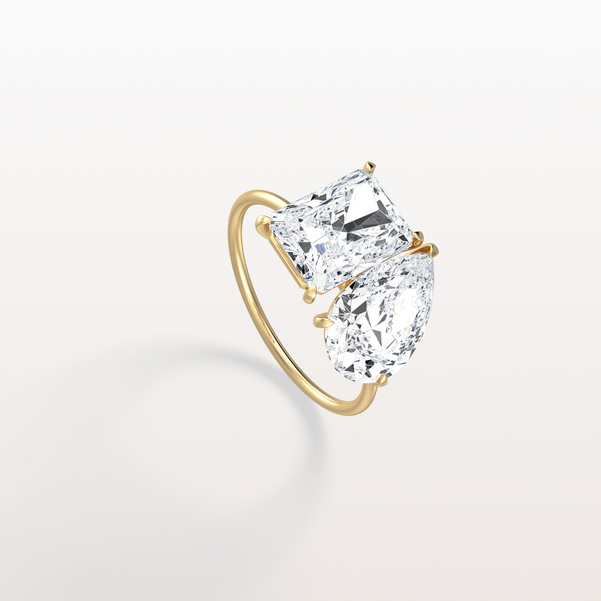 6CTW Lab Grown Diamond Toi Et Moi Engagement Ring In 14K Solid Gold/Platinum - Rings
