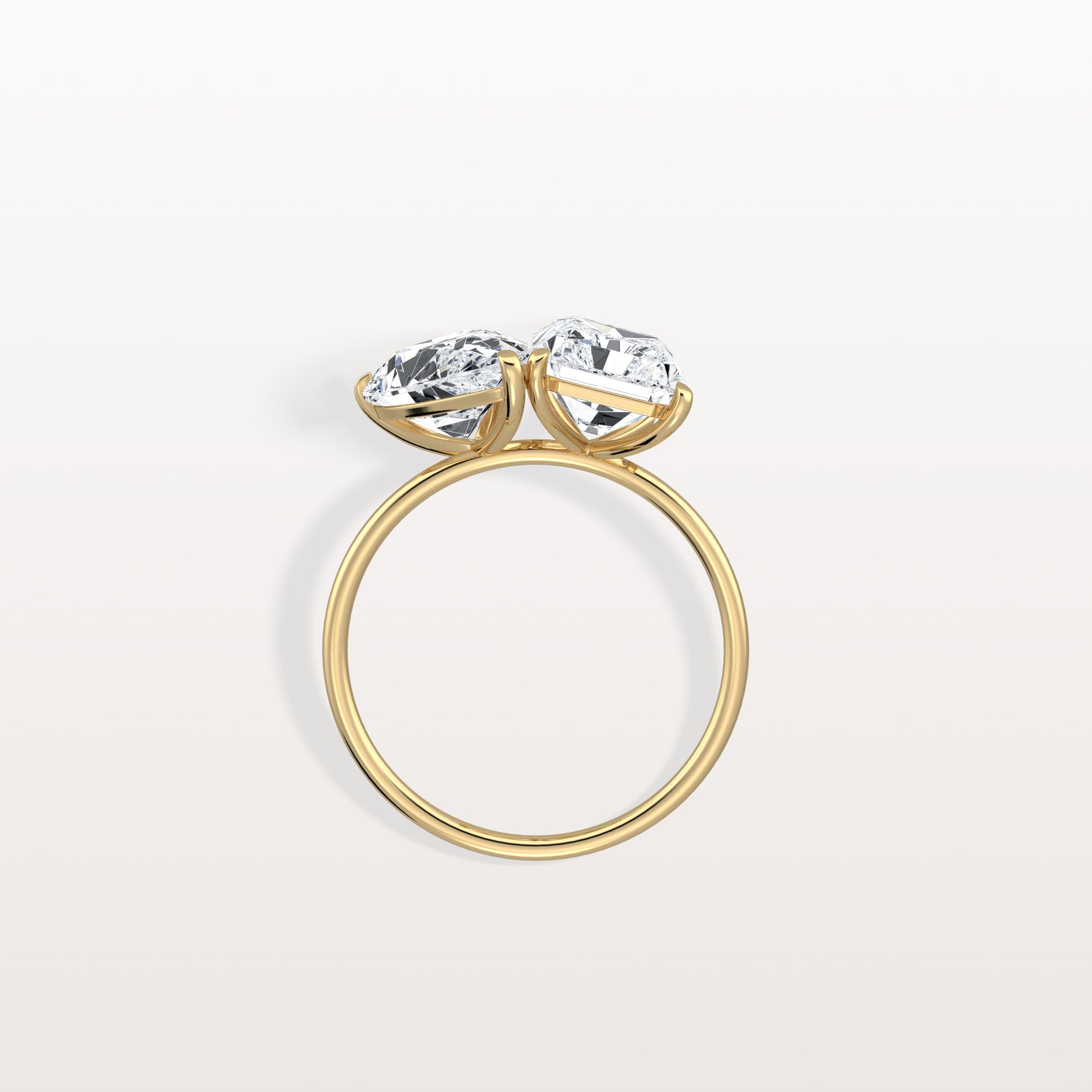 6CTW Lab Grown Diamond Toi Et Moi Engagement Ring In 14K Solid Gold/Platinum - Rings