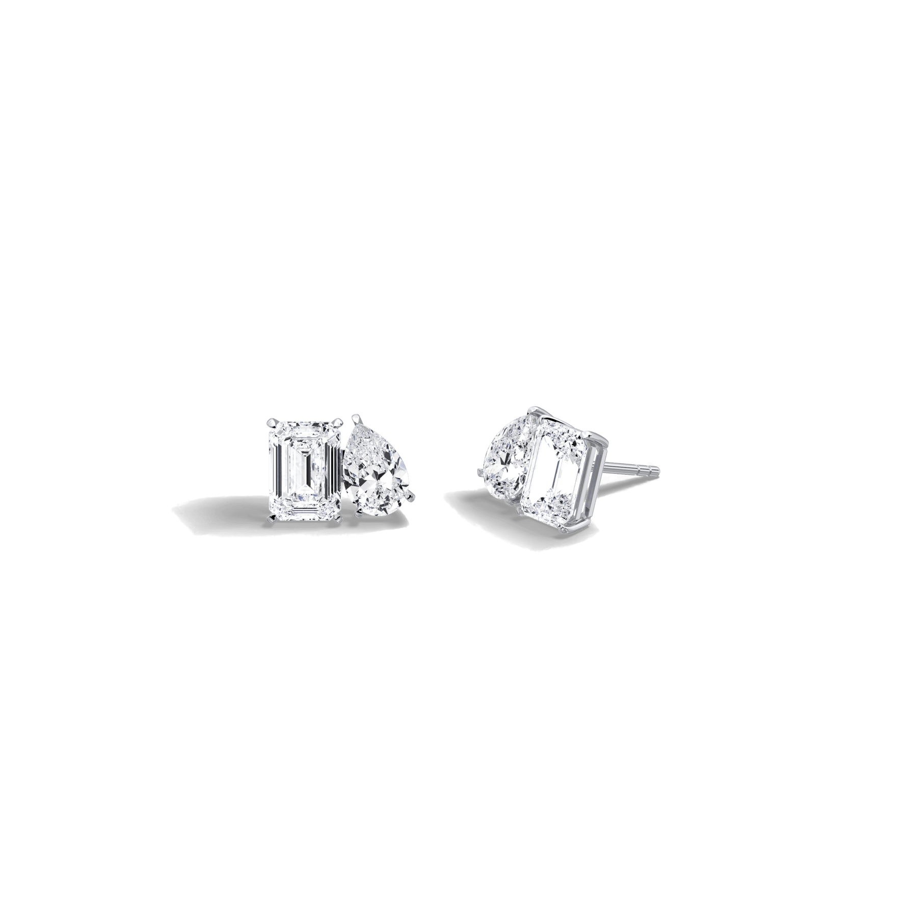 8CTW Lab Diamond Toi Et Moi Stud Earring - Earrings