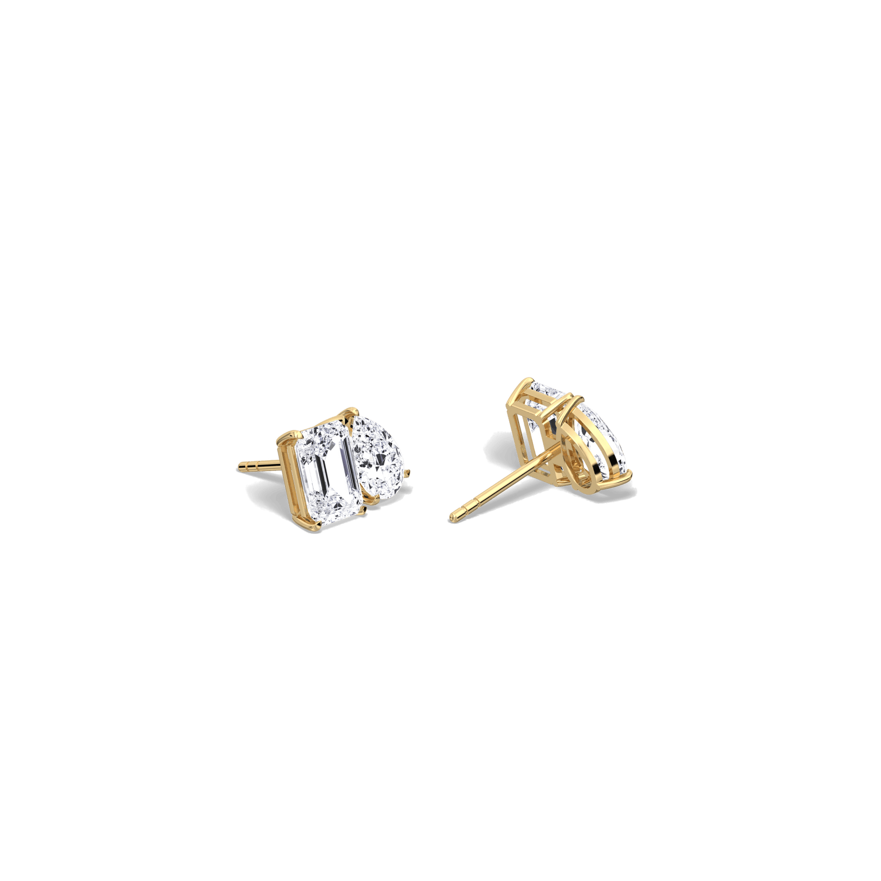 8CTW Lab Diamond Toi Et Moi Stud Earring - Earrings