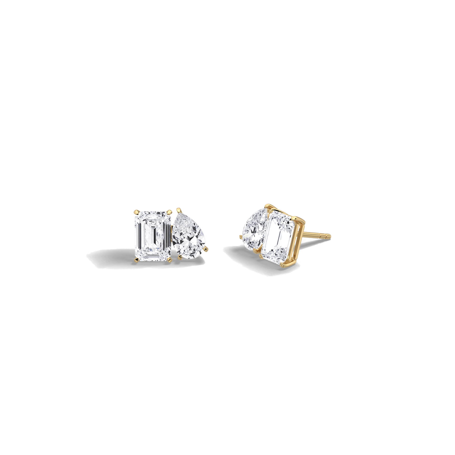 8CTW Lab Diamond Toi Et Moi Stud Earring - Earrings