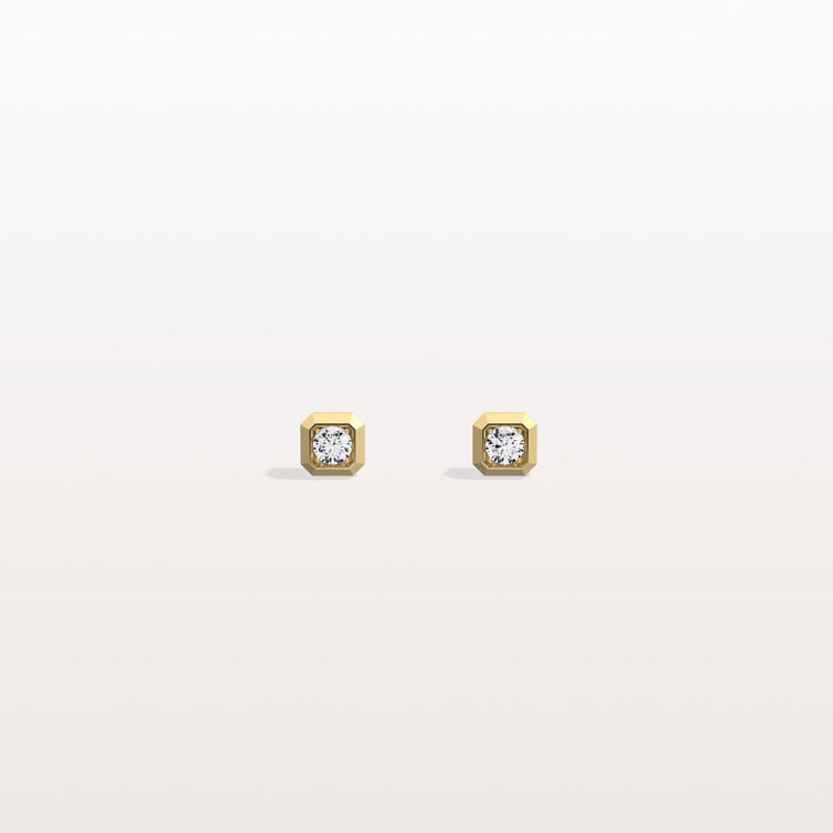 0.22CTW Lab Grown Diamond Octagon Shape Stud Earring - Earrings