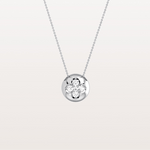 Lab Grown Diamond Blossom Necklace in 14K Solid Gold/Platinum - Necklaces