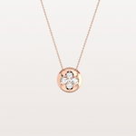 Lab Grown Diamond Blossom Necklace in 14K Solid Gold/Platinum - Necklaces