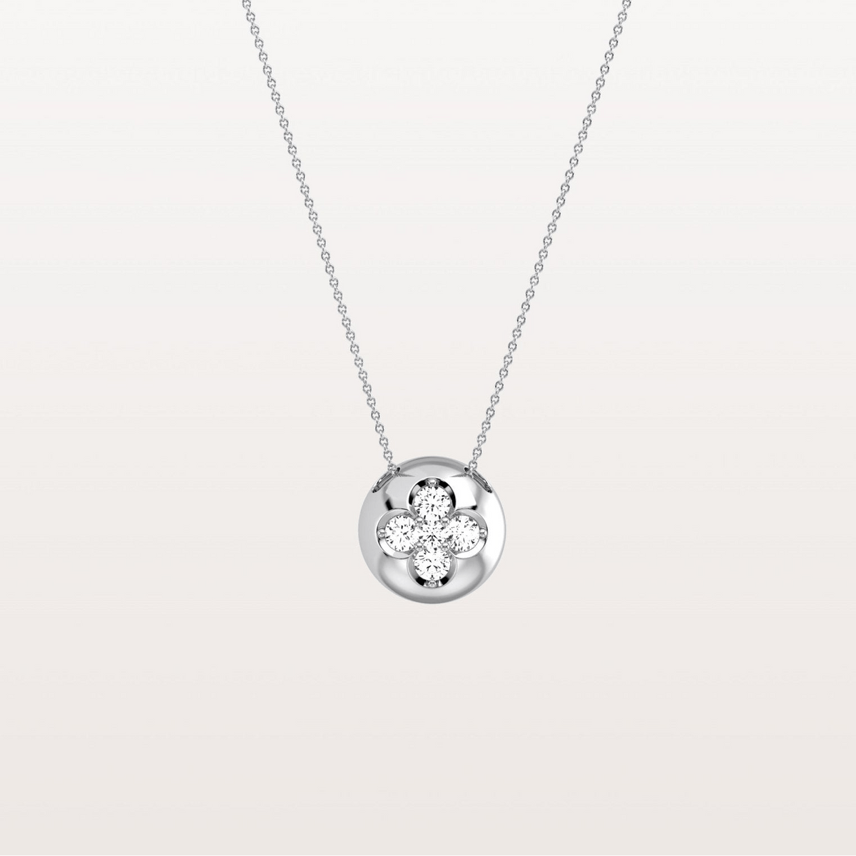 Lab Grown Diamond Blossom Necklace in 14K Solid Gold/Platinum - Necklaces