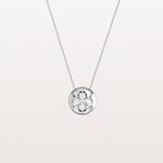 Lab Grown Diamond Blossom Necklace in 14K Solid Gold/Platinum - Necklaces